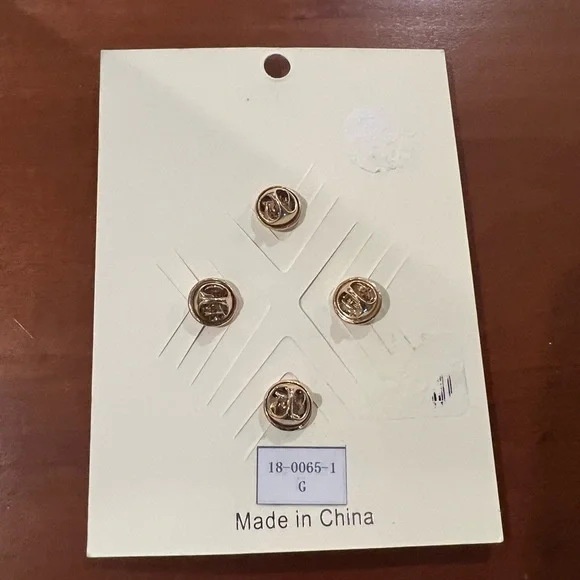 Novelty Hat Pins Junk Food Themed Enamel 4PC Set  Burger Beer Pizza OMG - Picture 2 of 2